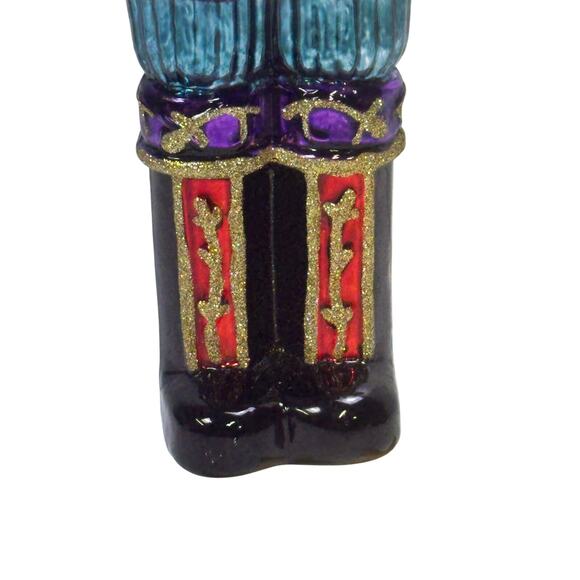 Fitz & Floyd Renaissance Holiday 8" Nutcracker Glass Christmas Tree Ornament - Picture 4 of 7